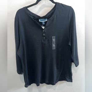 Karen Scott women’s 2x NWT black shirt